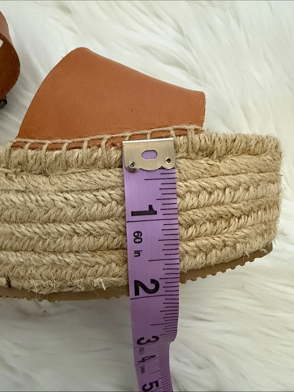 Soludos Tan Leather Espadrille Sandal with Ankle Strap Size 8